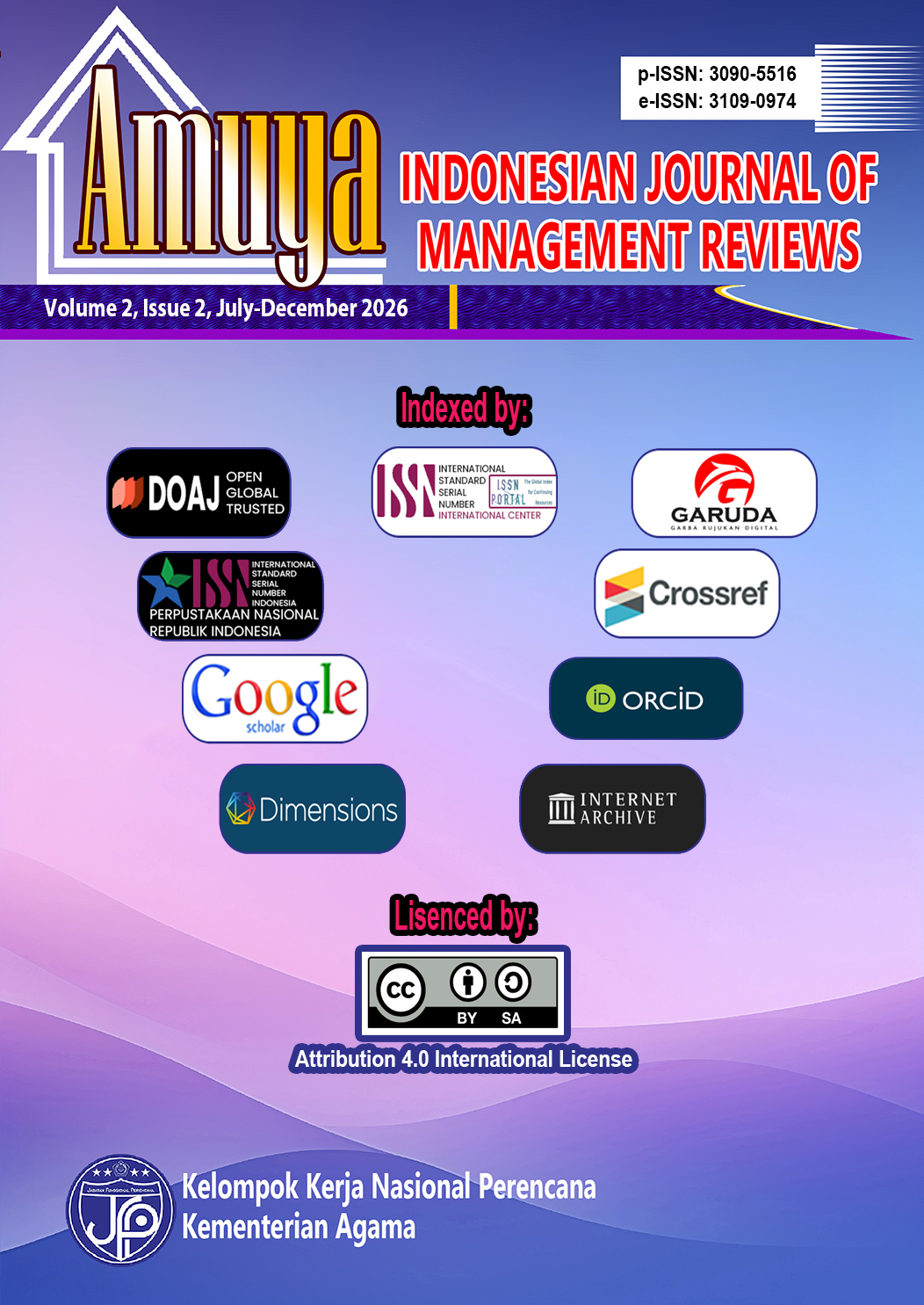 					View Vol. 2 No. 2 (2026): AMUYA: Indonesian Journal of Management Reviews
				